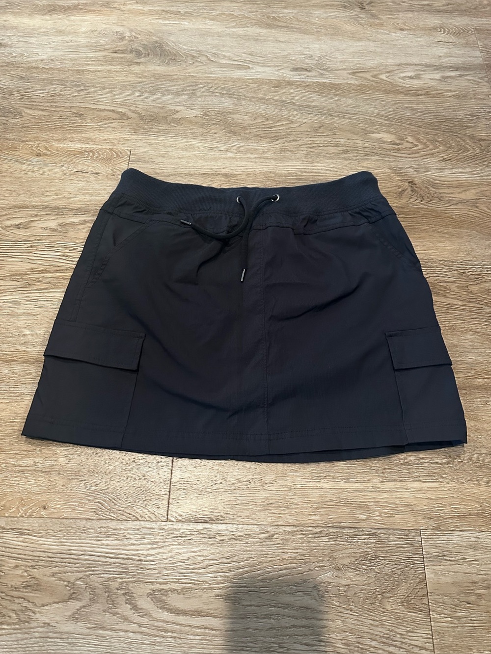 Te Verde Black Utility Drawstring Mini Skirt